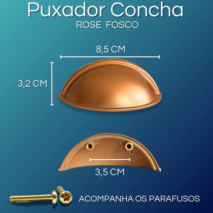 Imagem de Kit 12 Puxador Modelo Concha alta qualidade 50mm