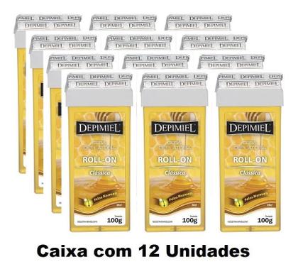 Imagem de Kit 12 Refil Cera Depimiel Rollon Clássica 100G