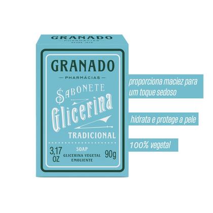 Imagem de Kit 12 Sabonetes em Barra 90g Glicerina Tradicional Vegetal Granado