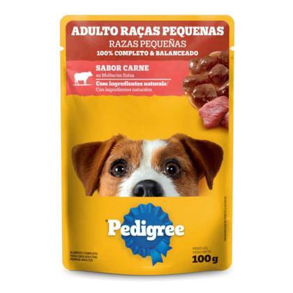 Imagem de Kit 12 Sachê Pedigree Raças Pequenas Carne ao Molho 100g