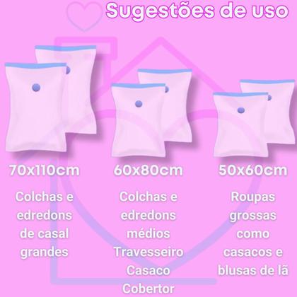 kit 12 Saco A Vacuo Vac Bag Com Bomba 50X60cm Viagem Mala - Magnow Imagem de kit 12 Saco A Vacuo Vac Bag Com Bomba 50X60cm Viagem Mala
