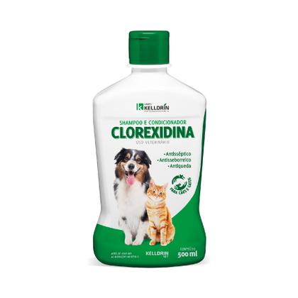 Imagem de Kit 12 Shampoo E Condicionador Clorexidina 500ml Kelldrin