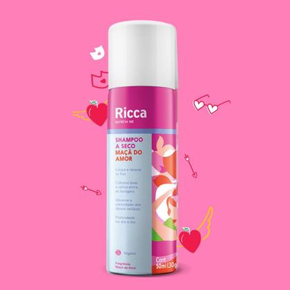 Imagem de Kit 12 Shampoos a Seco Maçã do Amor 50ml Compacto Antioleosidade Ricca