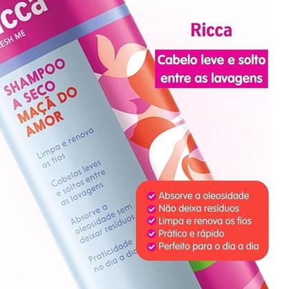 Imagem de Kit 12 Shampoos a Seco Maçã do Amor 50ml Compacto Antioleosidade Ricca