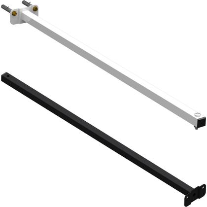 Imagem de KIT 12 Suportes Haste De Refletor Led Parede Fachada Banner Base Reta 80 Cm