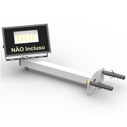 Imagem de Kit 12 Suportes Haste De Refletor Led Parede Fachada Banner Iluminação