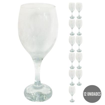 Imagem de Kit 12 Taças De Vinho 410ml Vidro Transparente