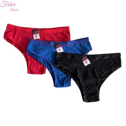 Imagem de Kit 12 Tangas Calcinhas 100% algodão Tangão Cotton Faber