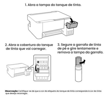 Imagem de Kit 12 tintas original t544 l3110 l3150 l3250 preto