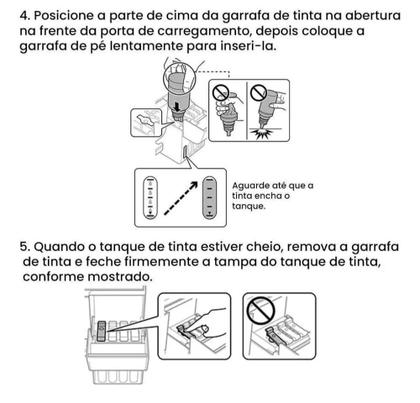 Imagem de Kit 12 tintas original t544 l3110 l3150 l3250 preto