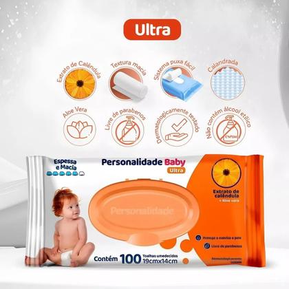 Imagem de Kit 12 Toalha Ume. Personalidade Baby Ultra 100Un - Eurofral