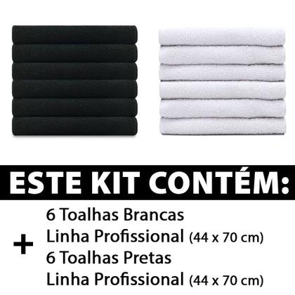 Imagem de Kit 12 Toalhas Linha Profissional 100% Algodão Salão Manicure Academia SPA 44x70cm Marcotex - Emcompre
