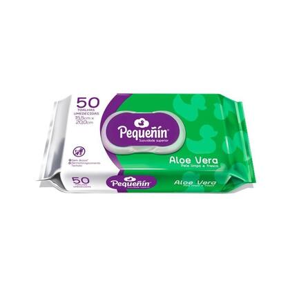 Imagem de Kit 12 Toalhas Umedecidas Pequeñin Aloe Vera 50un cada