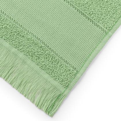 Imagem de Kit 12 Toalhinhas de Lavabo 100 Algodão com Franjas para Bordar