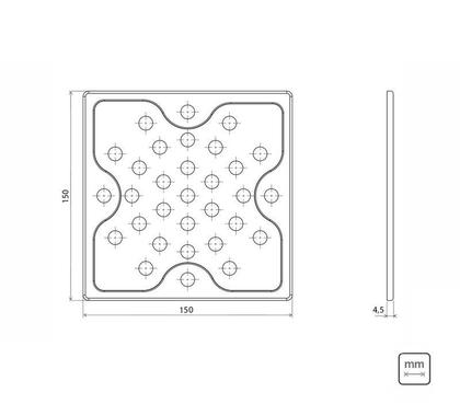 Imagem de Kit 12 uni ralo quadrado aco inox304 150x150mm tramontina