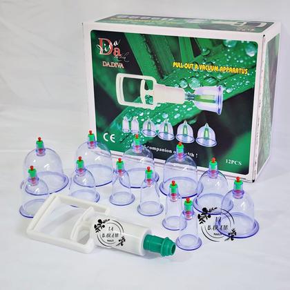 Imagem de Kit 12 Ventosas Terapêuticas Ventosaterapia Acupuntura Vácuo