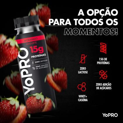 Imagem de Kit 12 Yopro Bebida Whey Protein 0 Lactose Escolha O Sabor