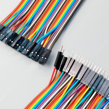 Imagem de Kit 120 Cabos Jumper Arduino Mxm + Mxf + Fxf 40Un Cada 20cm