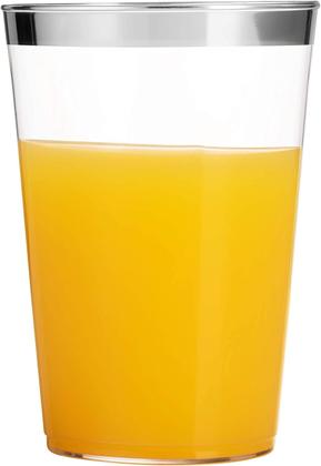 Imagem de KIT 120 COPOS 300ml Descartáveis de Luxo em Plástico Prata