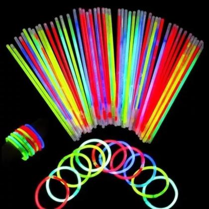 Imagem de Kit 120 Itens Festa Neon Brilha Balada Aniversário Festa