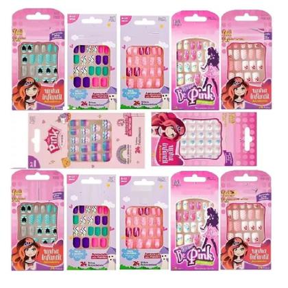 Kit 120 Unhas Postiça Kids Infantil 5 Caixas - Bw Cosméticos Imagem de Kit 120 Unhas Postiça Kids Infantil 5 Caixas