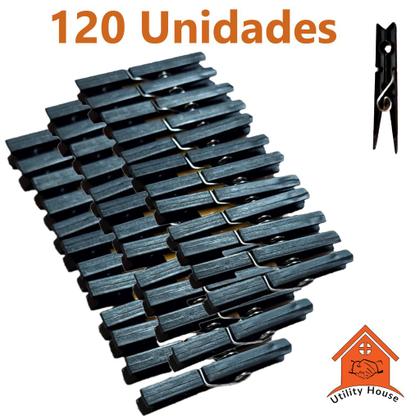 Imagem de KIT 120 Unidades de  prendedor pregador plástico de roupa super resistente  001