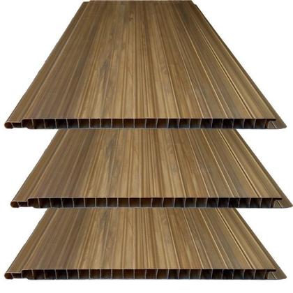 Imagem de Kit 120m² Forro de PVC Plus 8MMX20CMX3M Marrom/Imbuia Bariri