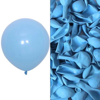 Imagem de Kit 125 Balões Bexigas Azul Claro + Escuro + Azul Metalizado - Balão Bexiga Liso/Cromado Festas e Aniversários