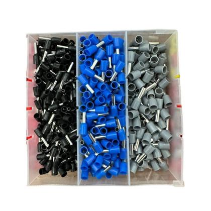 Imagem de Kit 1250 Terminais Ilhós Tubular Elétricos 0,5mm² Até 10mm² Com Estojo - BOMDER