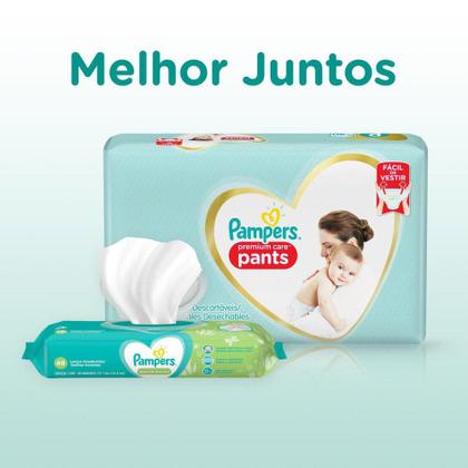 Imagem de Kit 128 Fraldas Pampers Premium Care Pants Top Tamanho XG