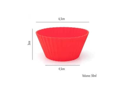 Imagem de Kit 12un forma redonda cupcake bolinho muffin silicone
