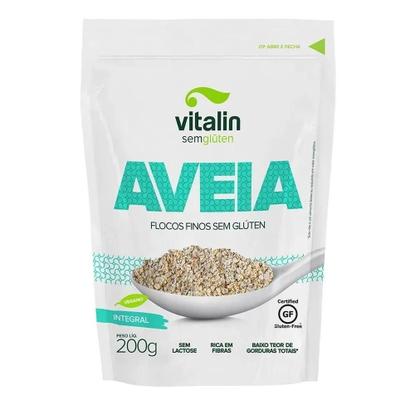 Imagem de Kit 12X Aveia Flocos Finos Integral Sem Glúten 200G Vitalin