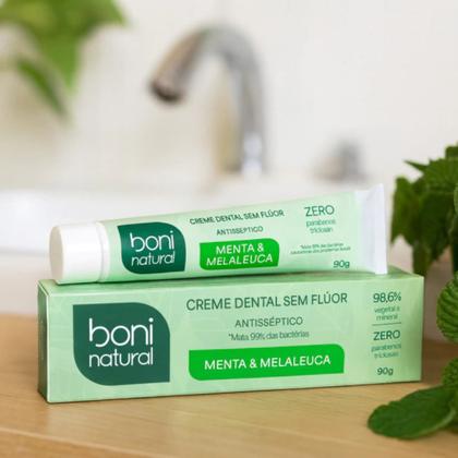 Imagem de Kit 12X Creme Dental Boni Natural Menta e Melaleuca 90g
