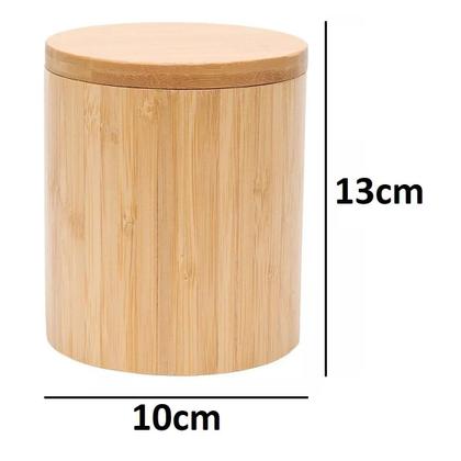 Imagem de Kit 12X Potes Multiúso De Bambu Com Tampa Cozinha Mantimento