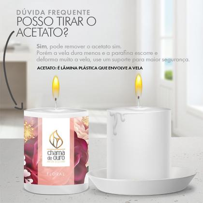 Imagem de Kit 12x Vela De 7 Dias Atacado  250g Velas De Mel Cor Branca