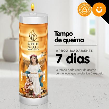 Imagem de Kit 12x Vela De 7 Dias Oração Religiosa Anjo Da Guarda