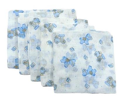 Imagem de Kit 13 Peças Enxoval de Bebê - 10 Fraldas de Pano + 3 Cueiros Flanelados Estampados