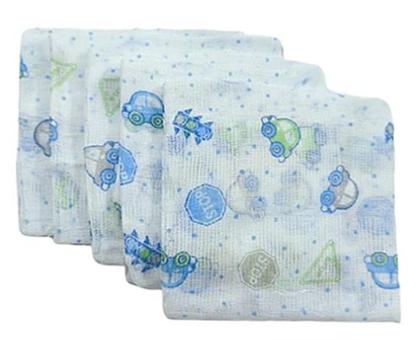 Imagem de Kit 13 Peças Enxoval de Bebê - 10 Fraldas de Pano + 3 Cueiros Flanelados Estampados