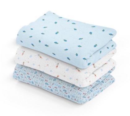 Imagem de Kit 13 Peças Enxoval de Bebê - 10 Fraldas de Pano + 3 Cueiros Flanelados Estampados