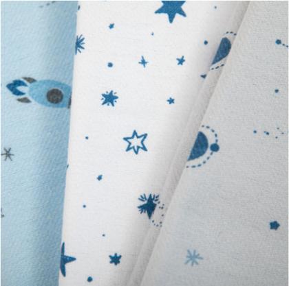 Imagem de Kit 13 Peças Enxoval de Bebê - 10 Fraldas de Pano + 3 Cueiros Flanelados Estampados