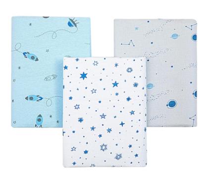 Imagem de Kit 13 Peças Enxoval de Bebê - 10 Fraldas de Pano + 3 Cueiros Flanelados Estampados