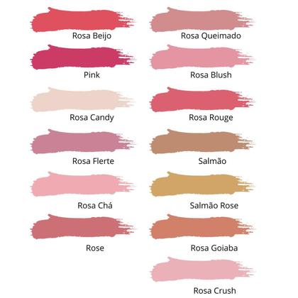 Imagem de Kit 13x Tintas Para Tecido Tekbond 37ML Tons de Rosa