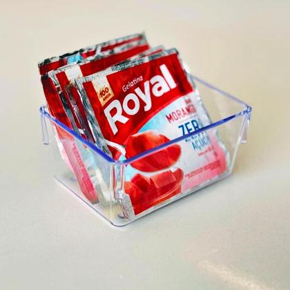 Imagem de Kit 14 Organizador Multiuso Modular Gavetas Acrílico Cristal 2G/4M/8P