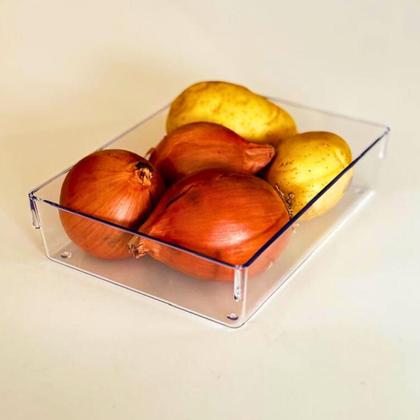 Imagem de Kit 14 Organizador Multiuso Modular Gavetas Acrílico Cristal 2G/4M/8P