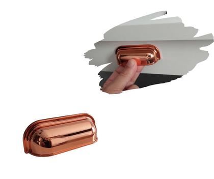 Imagem de Kit 14 Puxador Concha Quadrado para Gavetas Armários Móveis