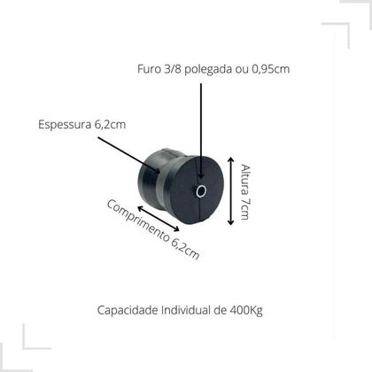 Imagem de Kit 14 roletes berço parafuso para lancha jetski (7cmx6,2cm)