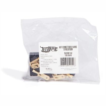 Imagem de Kit 14 Terminal Conector 8 Vias Trava Macho Fêmea Technoise