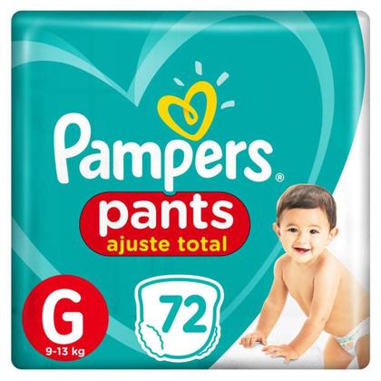 Imagem de Kit 144 Fralda Pampers Pants Ajuste Total Top Tamanho G
