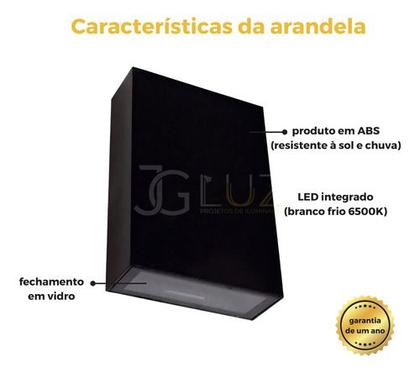 Imagem de Kit 15 Arandela 2 Fachos Uso Externo Interno Led 4w Oferta!