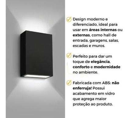Imagem de Kit 15 Arandela 2 Fachos Uso Externo Interno Led 4w Oferta!